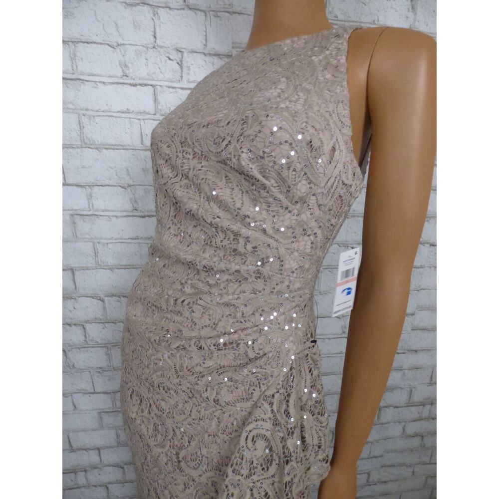 Alex Evenings Mother of Bride Ruffle Sequin Lace Gown in Buff 4 NEW - Picture 8 of 15
